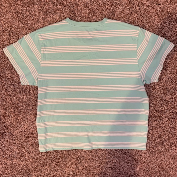 L.L Bean mint green striped tee - Picture 4 of 5